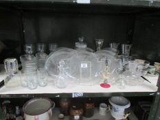 A mixed lot of glass ware