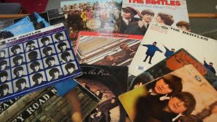 A quantity of Beatles LP records,