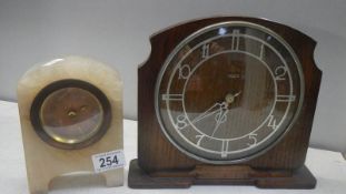 2 old mantel clocks