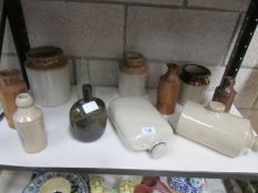 A mixed lot including stoneware hot water bottles,