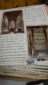 A quantity of postcards etc and a scrapbook on cathedrals