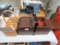 2 sewing boxes and contents