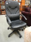 A black office chair