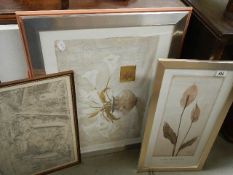 A quantity of framed and glazed prints