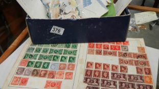 A good selection of old stamps including album of stamps with some penny reds