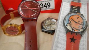 A Swatch Tin Tin watch in box,