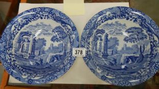 A pair of good Copeland blue and white bowls