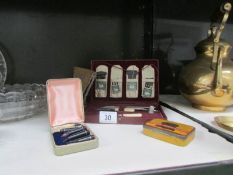 A mixed lot of sewing items including tin of buttons