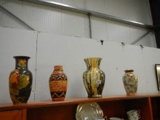 4 vases including oriental
