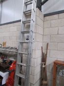 A double aluminium ladder