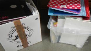 2 boxes of unused paper stationery including notebooks, pads,