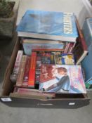 A box of military books,