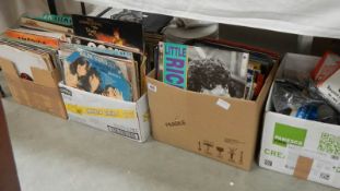 3 boxes of LP records including Rolling stones, Prince,