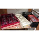 A quantity of wine glasses & glass dishes (17 pieces)