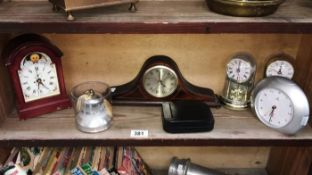 A quantity of mantle clocks etc.