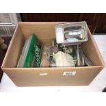 A box of miscellaneous items including Solar 2 colour viewer etc.