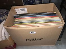 A box of LP records including Liberace, Shirley Bassey & The Shadows etc.