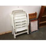 6 assorted folding chairs