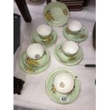 An imperial fine English china part tea set decorated with 22ct gold