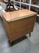 A 1960's/vintage 3 drawer chest of drawers