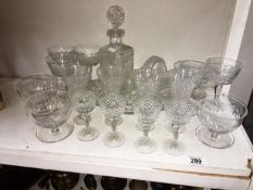 A quantity of glassware including decanter (21 pieces)