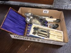 A mixed lot of EPNS cutlery