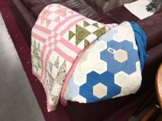 2 patchwork bed spreads