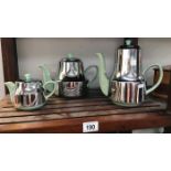 A 3 piece Wood & Sons heatmaster retro tea set