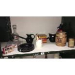 A quantity of tobacco & breweriana including water jugs, soda syphon,