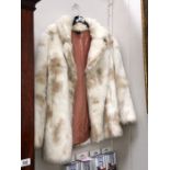 A simulated fur coat