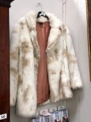 A simulated fur coat