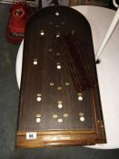 A Corinthian master bagatelle board & a cribbage board