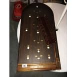 A Corinthian master bagatelle board & a cribbage board