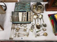 A quantity of silver plate etc.