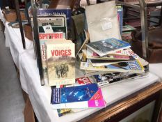 An interesting collection of military books & ephemera including 1932 military map of Lincolnshire
