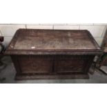 A French carved oak buffet section A/F