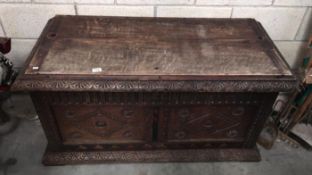 A French carved oak buffet section A/F