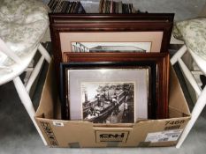 5 framed and glazed prints of Victorian/Edwardian photorgaphs including Nottinghamshire, Canals,