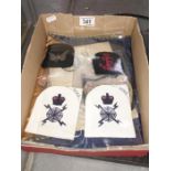 A sailors embroidery pyjama case & collection of Naval arm badges