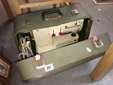 A cased Bernina sewing machine