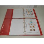 2 folders of West German stamps, semi-postal stamps on sheets,