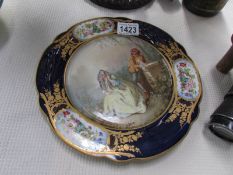 A 19th century Sevres plate signed 'Collin'