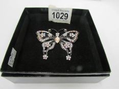 A Butler and Wilson large butterfly brooch,