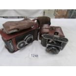 An original Gauthier Liedwig Lausa - Dresden camera and an Argoflex camera with cases