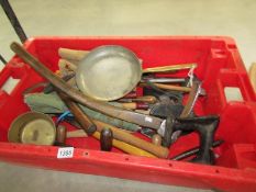 A large quantity of vintage tools including woodworking,