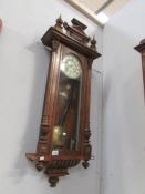 A Vienna double weight wall clock