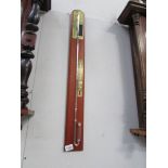 A modern mahogany stick barometer