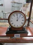 An 8 day mantel clock with dead beat escapement by Val Brevete
