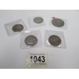 4 USA silver half dollars being 1902, 1942,