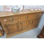 A solid pippy oak 3 drawer,